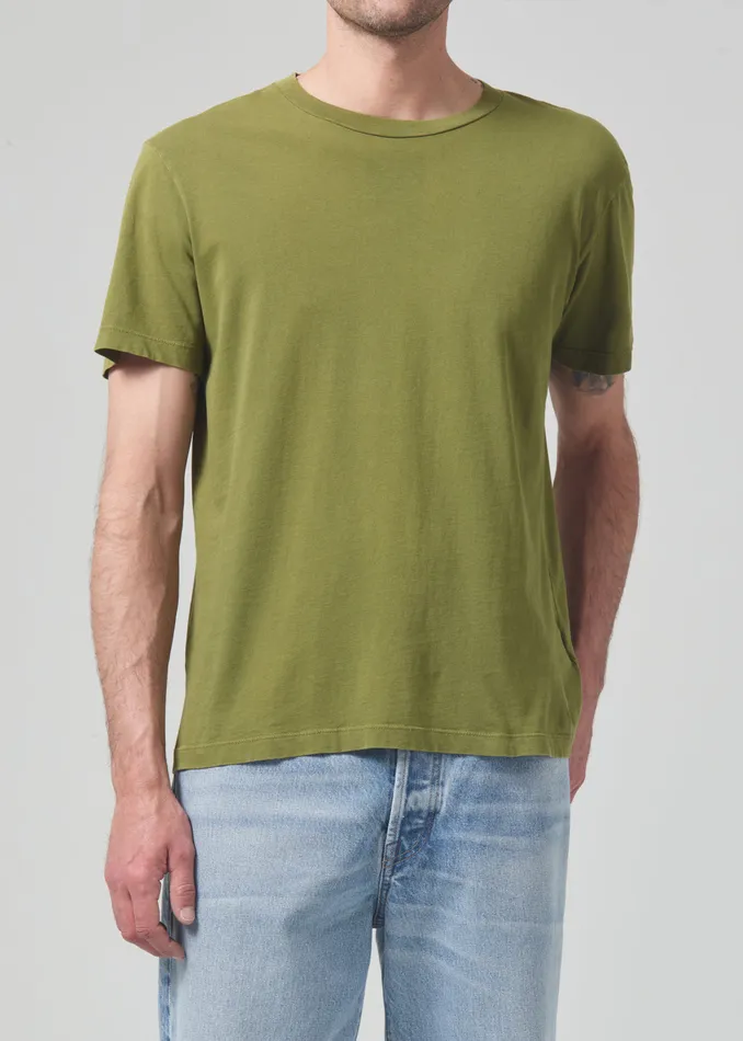 Men Shirts Citizens Of Humanity Everyday Short Sleeve Tee In Moss