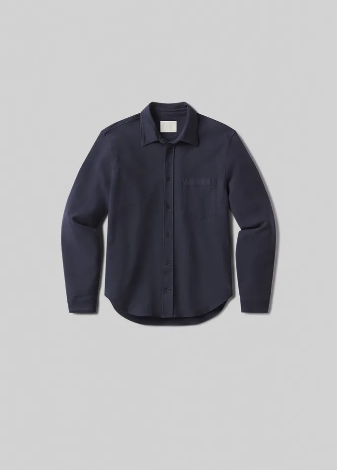 Men Shirts Citizens Of Humanity Luca Bucket Dye Shirt French Terry In Night Flight Men Shirts Citizens Of Humanity Luca Bucket Dye Shirt French Terry In Night Flight