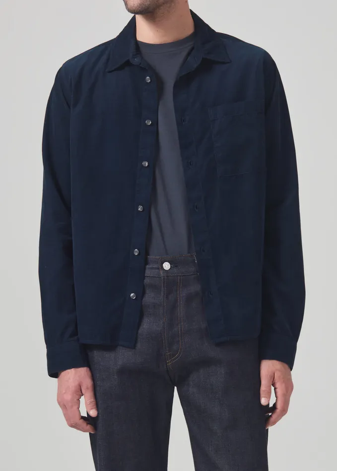 Men Shirts Citizens Of Humanity Rework Shirt Corduroy In Navy