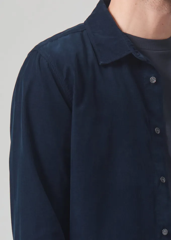Men Shirts Citizens Of Humanity Rework Shirt Corduroy In Navy