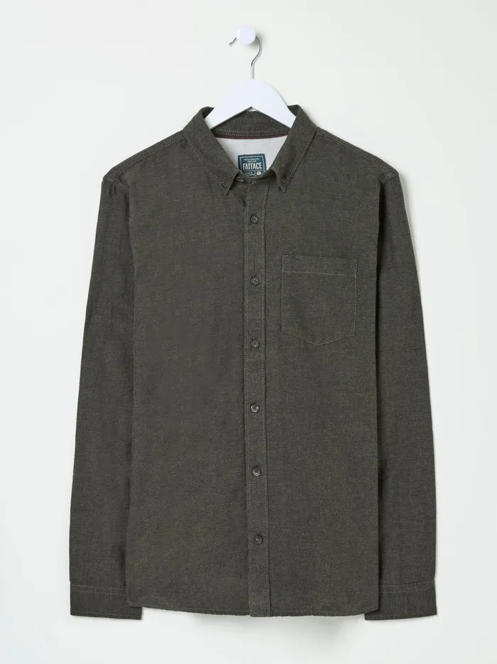 Men Shirts Fat Face Green Long Sleeve Oxlow Plain 100 Cotton Shirt Men Shirts Fat Face Green Long Sleeve Oxlow Plain 100 Cotton Shirt