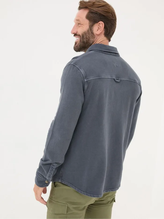 Men Shirts Fat Face Petworth Blue Cotton Shirt