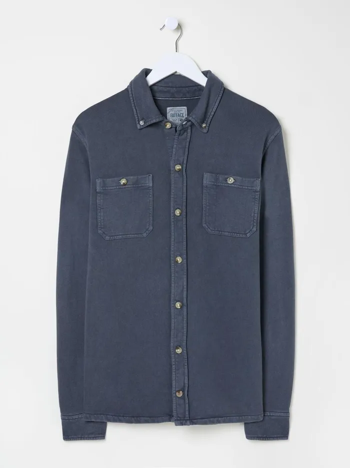 Men Shirts Fat Face Petworth Blue Cotton Shirt