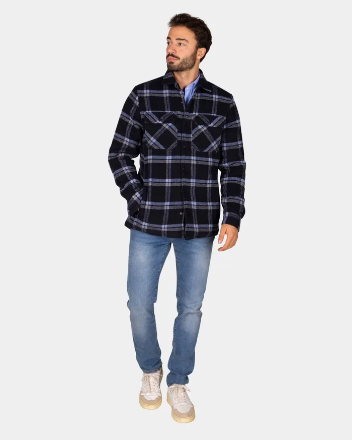 Men Shirts NZA New Zealand Auckland Dark Blue Quilted Shirt 8211 Winter Navy Men Shirts NZA New Zealand Auckland Dark Blue Quilted Shirt 8211 Winter Navy