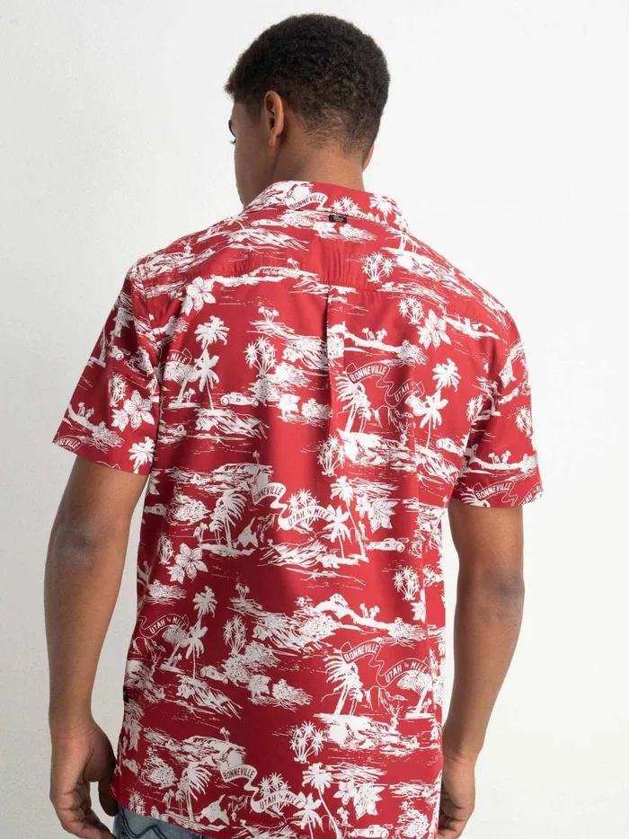 Men Shirts Petrol Industries Bonneville ShortSleeved Shirt Fire Red
