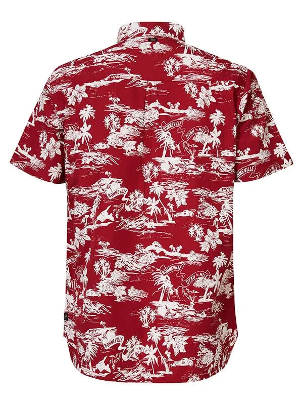 Men Shirts Petrol Industries Bonneville ShortSleeved Shirt Fire Red