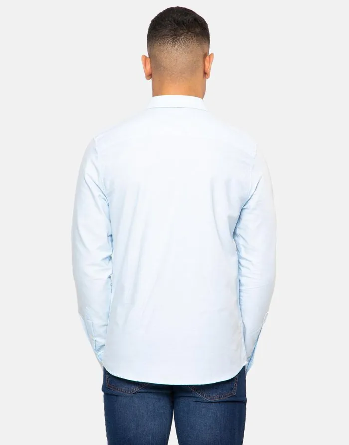 Men Sky Blue Cotton Long Sleeve Slim Fit Shirt Threadbare Shirts Men Sky Blue Cotton Long Sleeve Slim Fit Shirt Threadbare Shirts