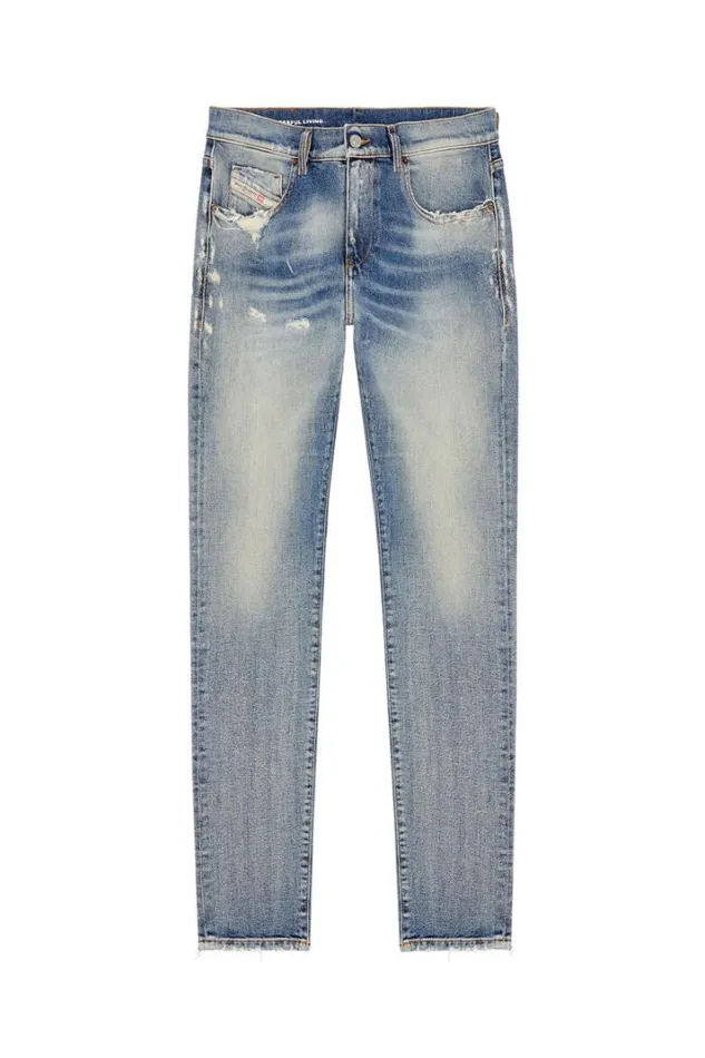 Men Slim Jeans 2019 DStrukt 007q3 Light Blue Diesel Slim Men Slim Jeans 2019 DStrukt 007q3 Light Blue Diesel Slim
