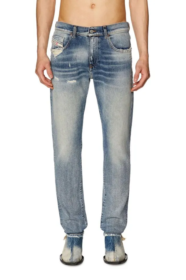 Men Slim Jeans 2019 DStrukt 007q3 Light Blue Diesel Slim Men Slim Jeans 2019 DStrukt 007q3 Light Blue Diesel Slim