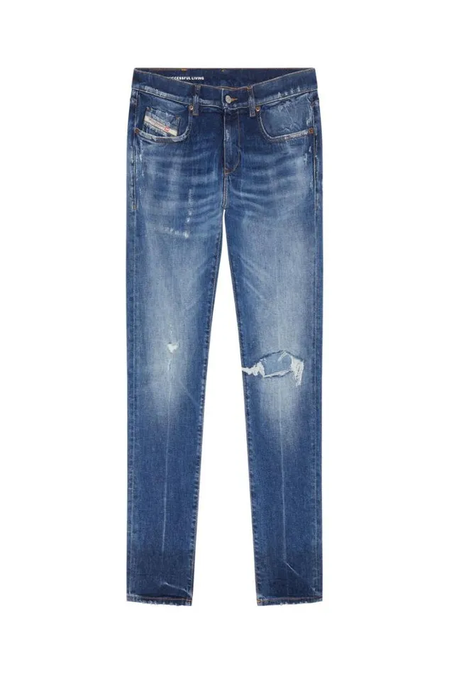 Men Slim Jeans 2019 DStrukt 09g15 Medium Blue Diesel Slim Men Slim Jeans 2019 DStrukt 09g15 Medium Blue Diesel Slim