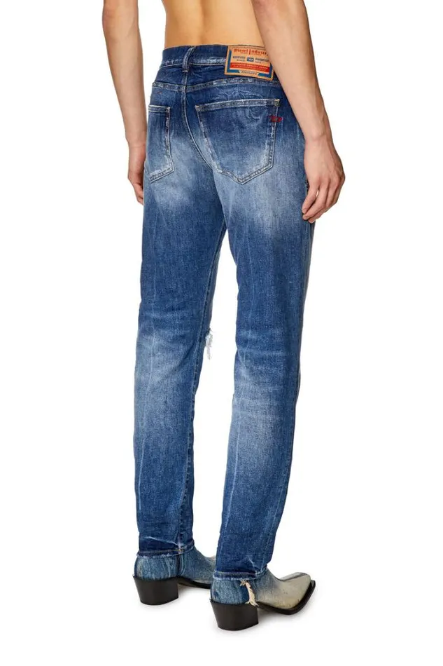 Men Slim Jeans 2019 DStrukt 09g15 Medium Blue Diesel Slim Men Slim Jeans 2019 DStrukt 09g15 Medium Blue Diesel Slim