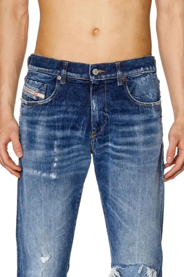 Men Slim Jeans 2019 DStrukt 09g15 Medium Blue Diesel Slim Men Slim Jeans 2019 DStrukt 09g15 Medium Blue Diesel Slim