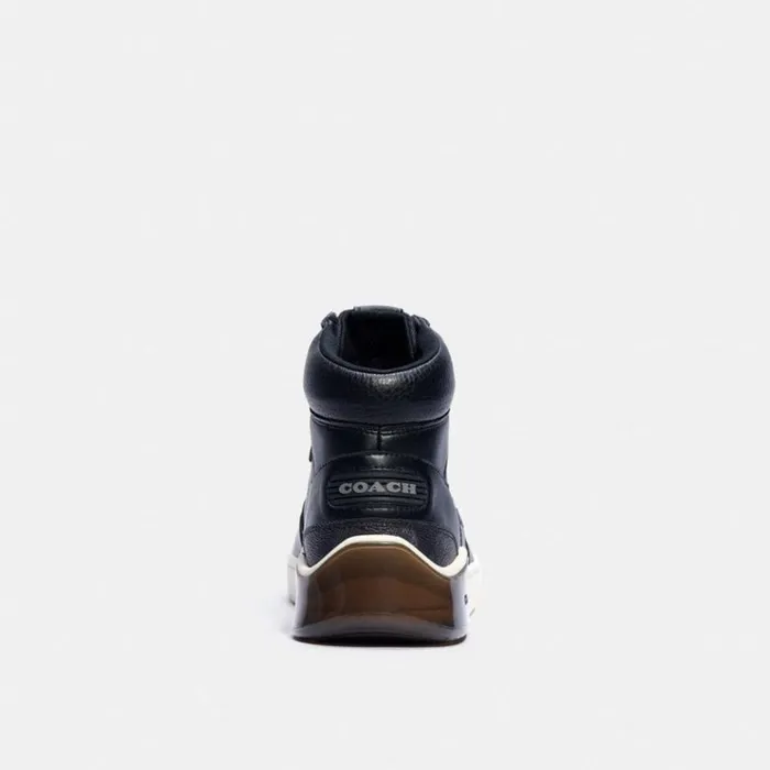 Men Sneakers Coach Citysole High Top Sneaker In Signature Canvas Charcoal Black