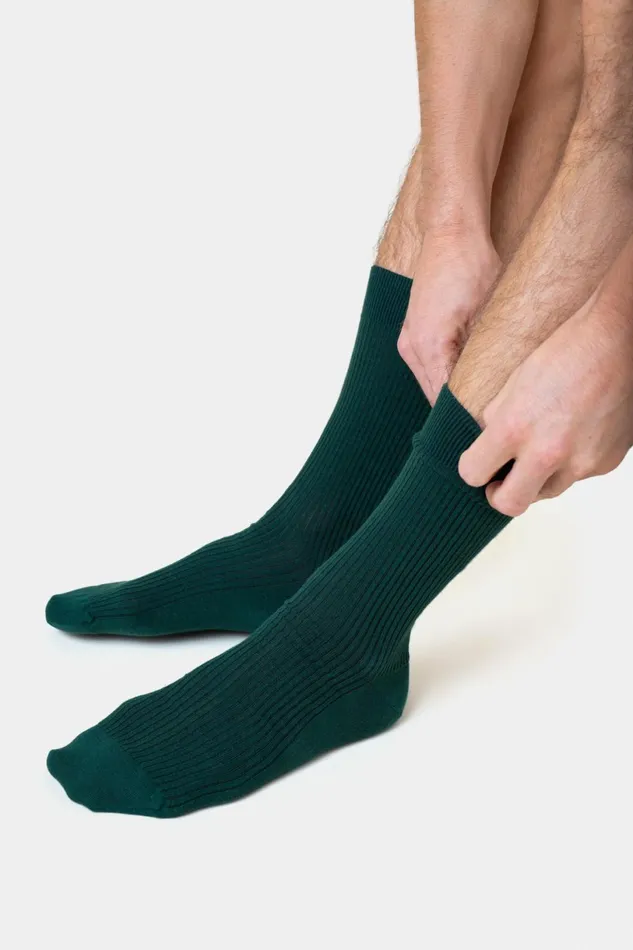 Men Socks and Colorful Standard Classic Organic Sock Deep Black