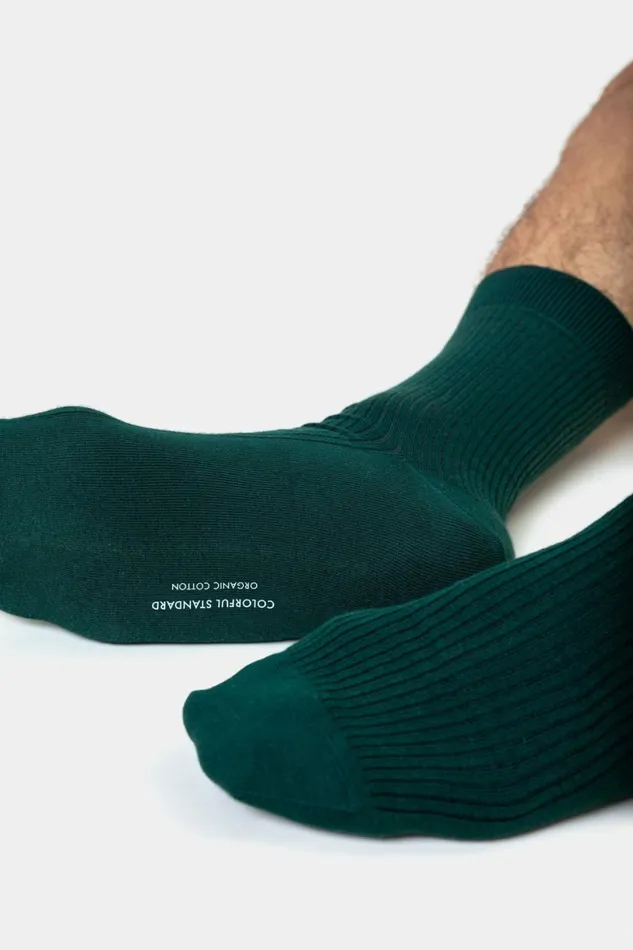 Men Socks and Colorful Standard Classic Organic Sock Oxblood Red