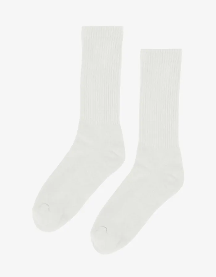Men Socks and Colorful Standard Organic Active Sock Optical White