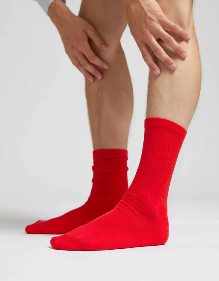 Men Socks and Colorful Standard Organic Active Sock Optical White