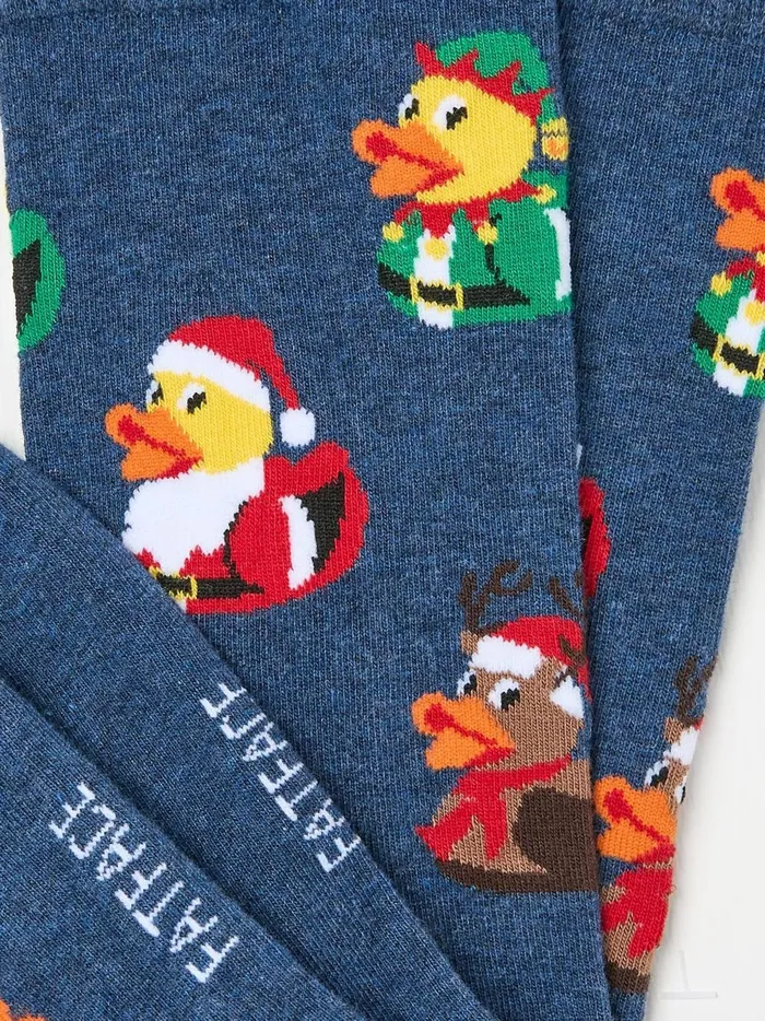 Men Socks Fat Face Navy Rubber Ducks Socks