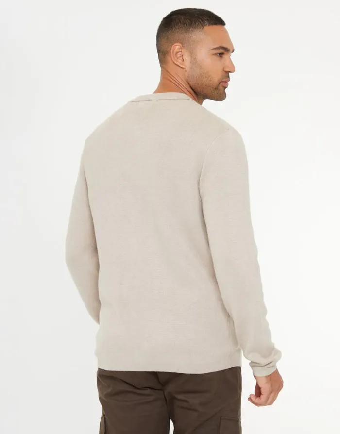 Men Stone Knitted Long Sleeve Shirt Threadbare Shirts Men Stone Knitted Long Sleeve Shirt Threadbare Shirts