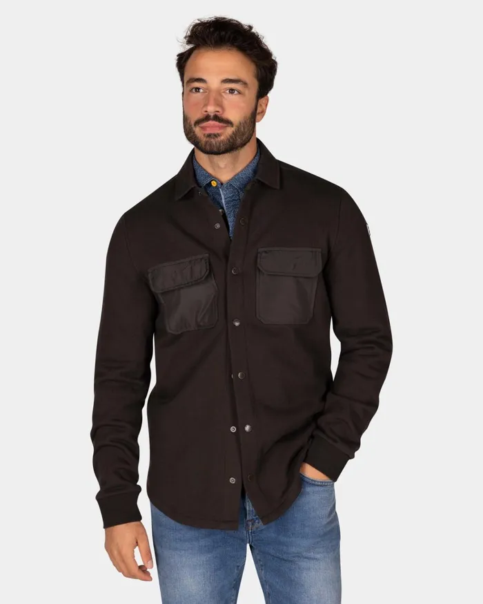 Men Sweatshirts NZA New Zealand Auckland Dark Brown Fleece Overshirt 8211 Dark Mocca Men Sweatshirts NZA New Zealand Auckland Dark Brown Fleece Overshirt 8211 Dark Mocca
