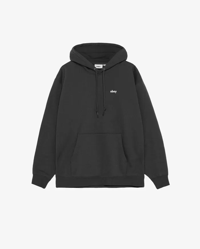Men SWEATSHIRTS OBEY Clothing OBEY STUDIOS ICON PULLOVER Black