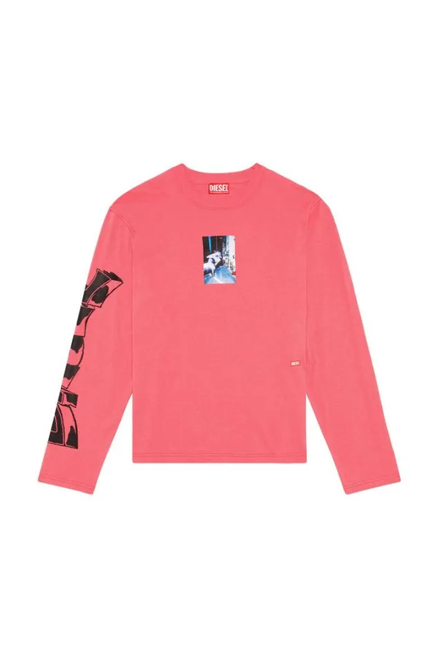 Men TCraneLsL2 Pink Diesel Tshirts Men TCraneLsL2 Pink Diesel Tshirts