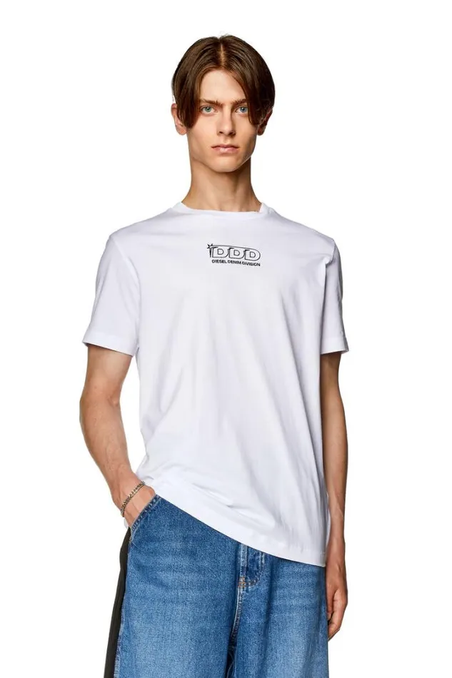 Men TDiegorL15 White Diesel Tshirts Men TDiegorL15 White Diesel Tshirts