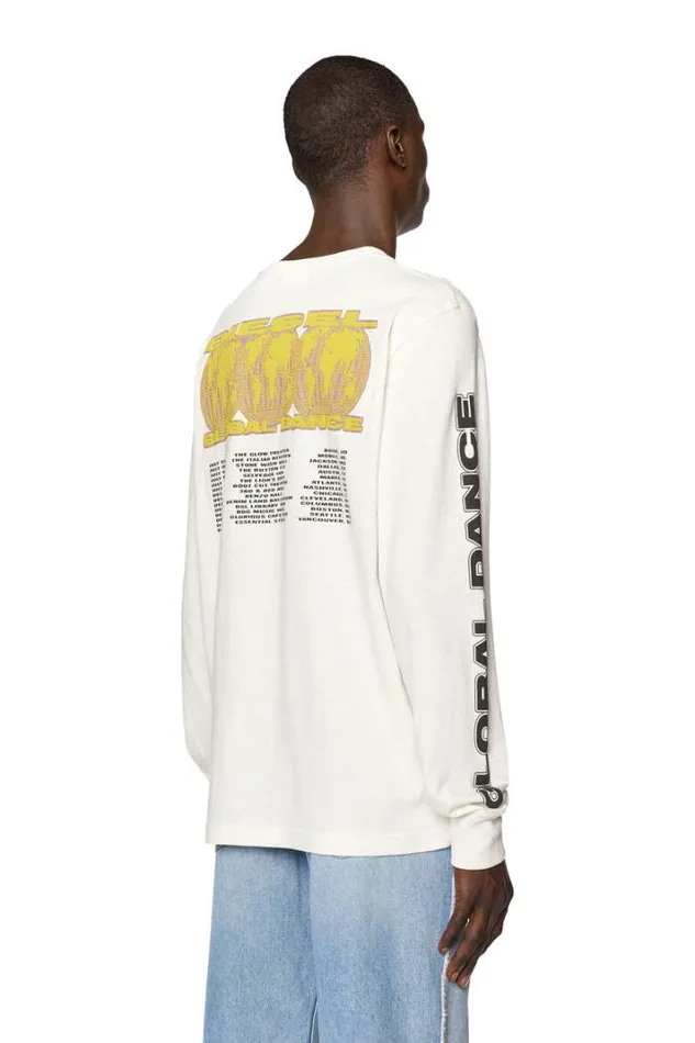 Men TJustLsL3 White Diesel Tshirts Men TJustLsL3 White Diesel Tshirts