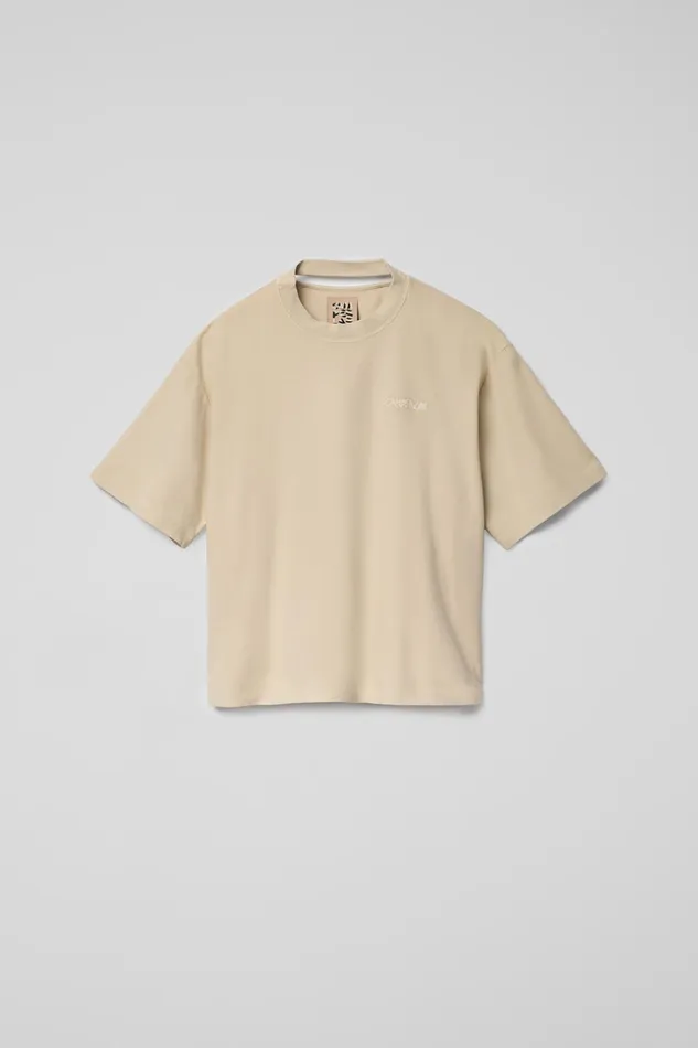 Men TShirt Beige Cotton Tshirt Camper Jersey Men TShirt Beige Cotton Tshirt Camper Jersey