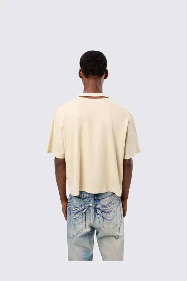 Men TShirt Beige Cotton Tshirt Camper Jersey Men TShirt Beige Cotton Tshirt Camper Jersey