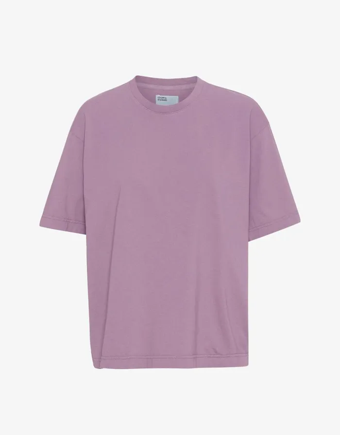 Men TShirts Colorful Standard Oversized Organic TShirt Pearly Purple