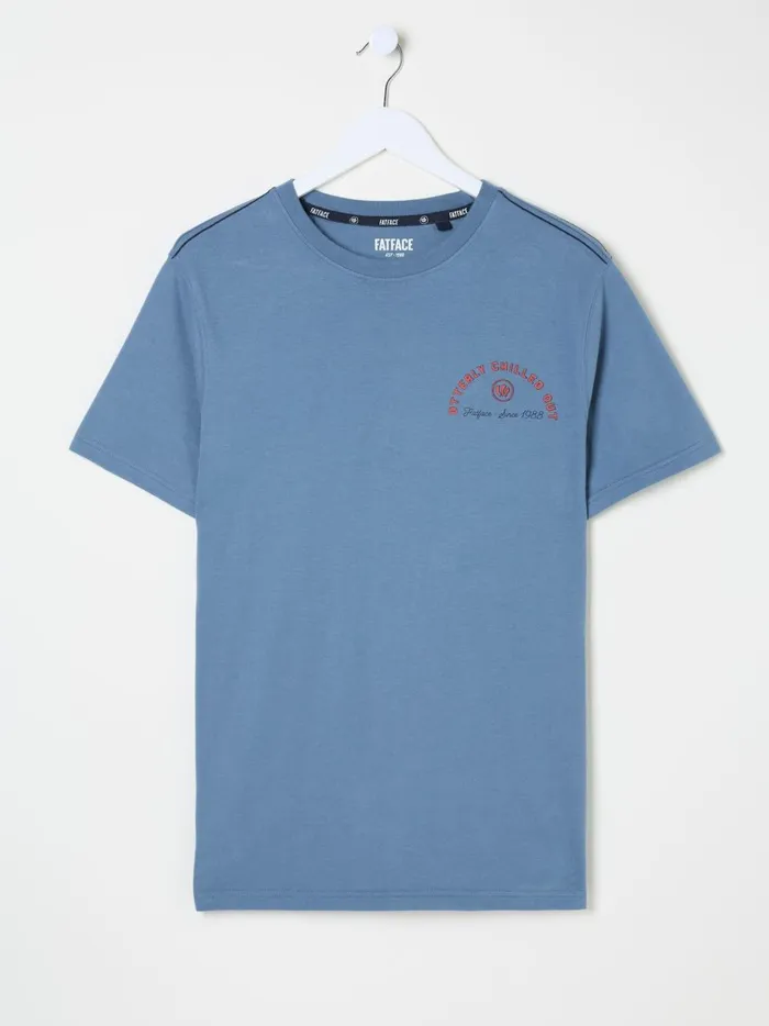 Men TShirts Fat Face Light Blue Otterley Chilled TShirt