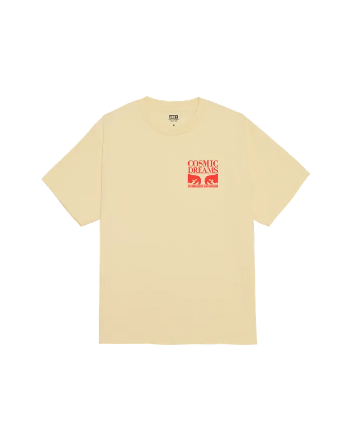 Men TSHIRTS OBEY Clothing COSMIC DREAMS CLASSIC TSHIRT Pale Yellow