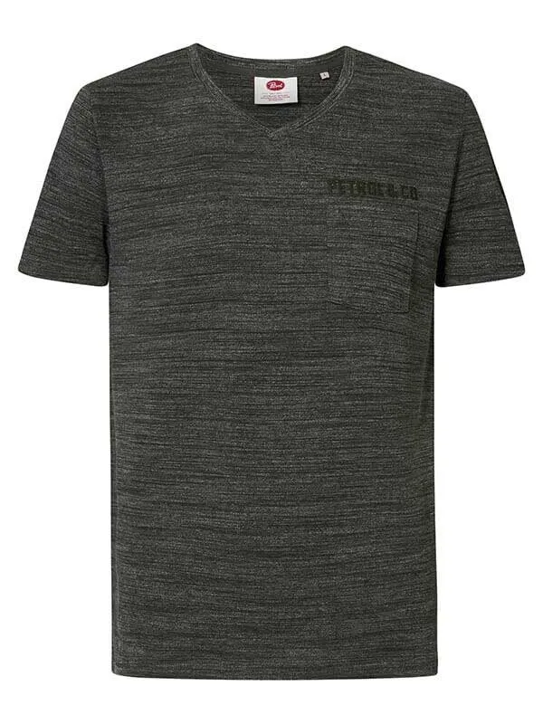 Men TShirts Petrol Industries Melee Pocket VNeck Forest Night