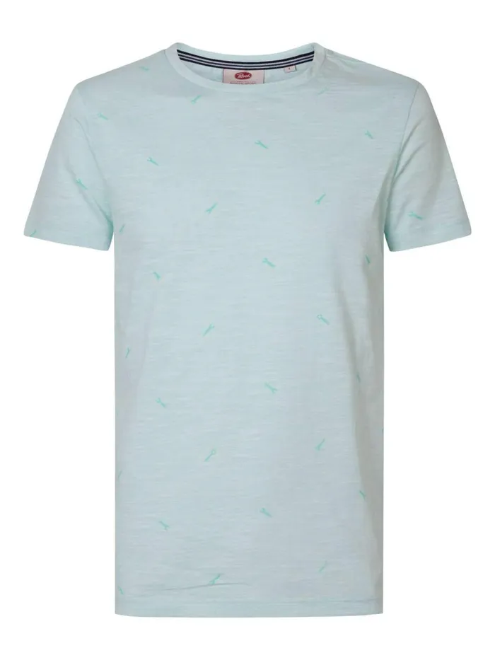 Men TShirts Petrol Industries MiniPrint TShirt Survival Blue