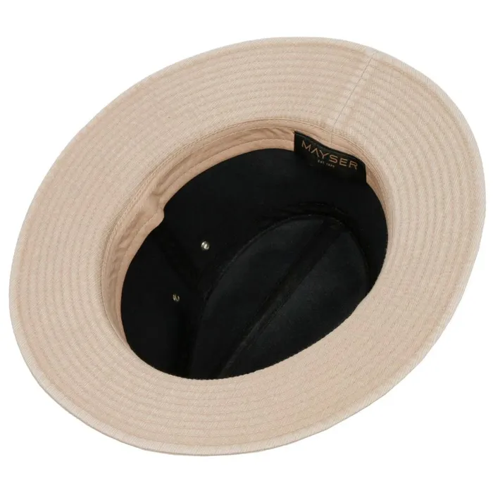 Men Traveler Hats Mayser Menowin Twotone Fabric Hat Khaki Men Traveler Hats Mayser Menowin Twotone Fabric Hat Khaki