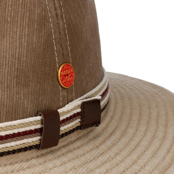 Men Traveler Hats Mayser Menowin Twotone Fabric Hat Khaki Men Traveler Hats Mayser Menowin Twotone Fabric Hat Khaki