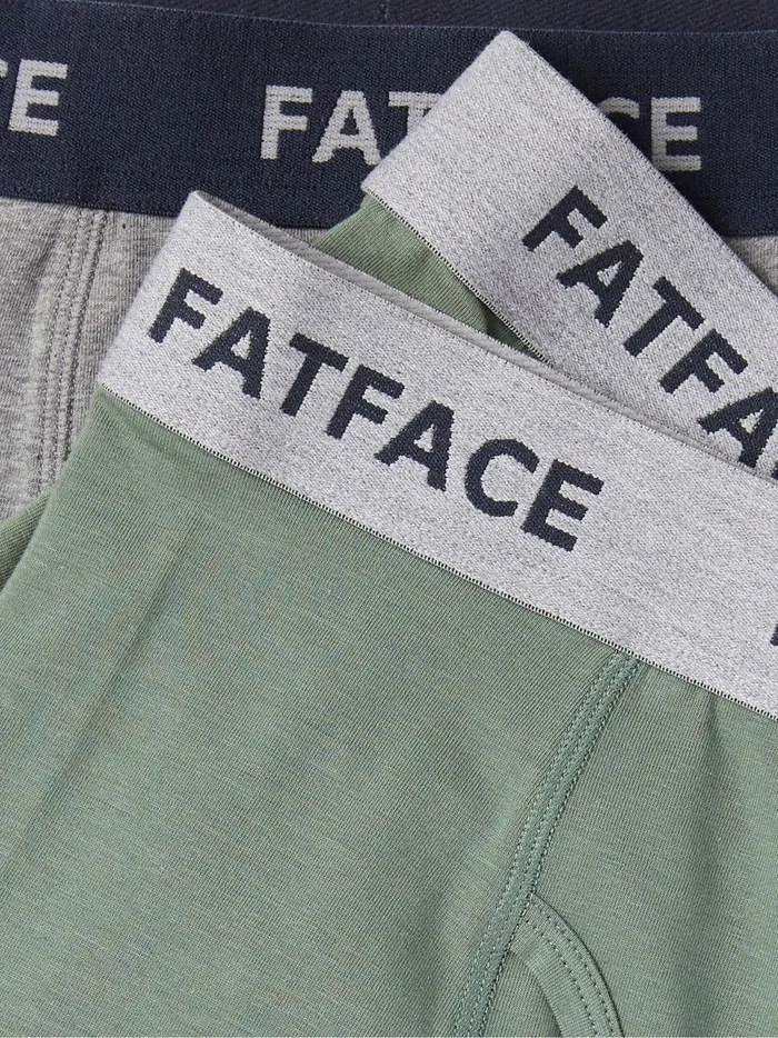 Men Underwear Fat Face Multi Plain Boxers 2 Pack