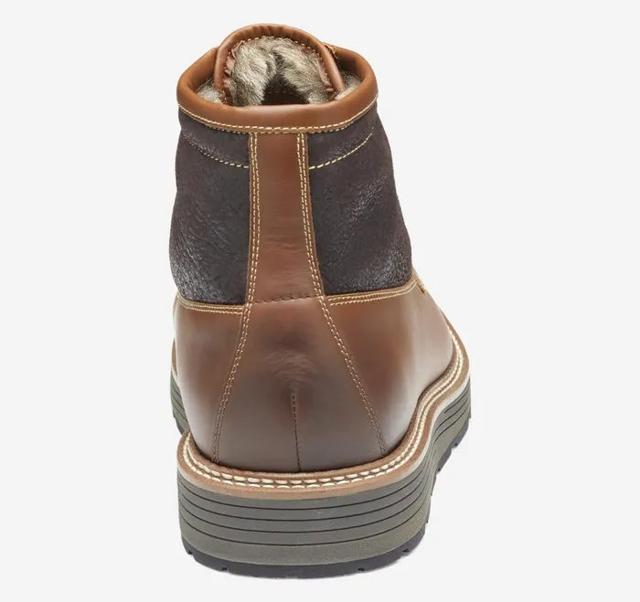 Men Upton Lug Shearling Moc Toe Boot Dark Tan Waterproof Full Grain JohnstonandMurphy LaceUps Men Upton Lug Shearling Moc Toe Boot Dark Tan Waterproof Full Grain JohnstonandMurphy LaceUps