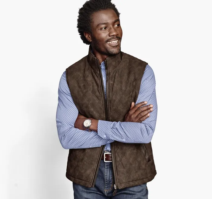 Men Upton Reversible Vest Navy Plaidbrown JohnstonandMurphy Coats Jackets and Vests Men Upton Reversible Vest Navy Plaidbrown JohnstonandMurphy Coats Jackets and Vests
