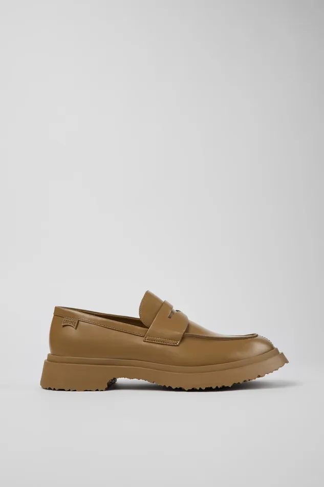 Men Walden Brown Leather Moccasin Camper Formal Shoes Men Walden Brown Leather Moccasin Camper Formal Shoes