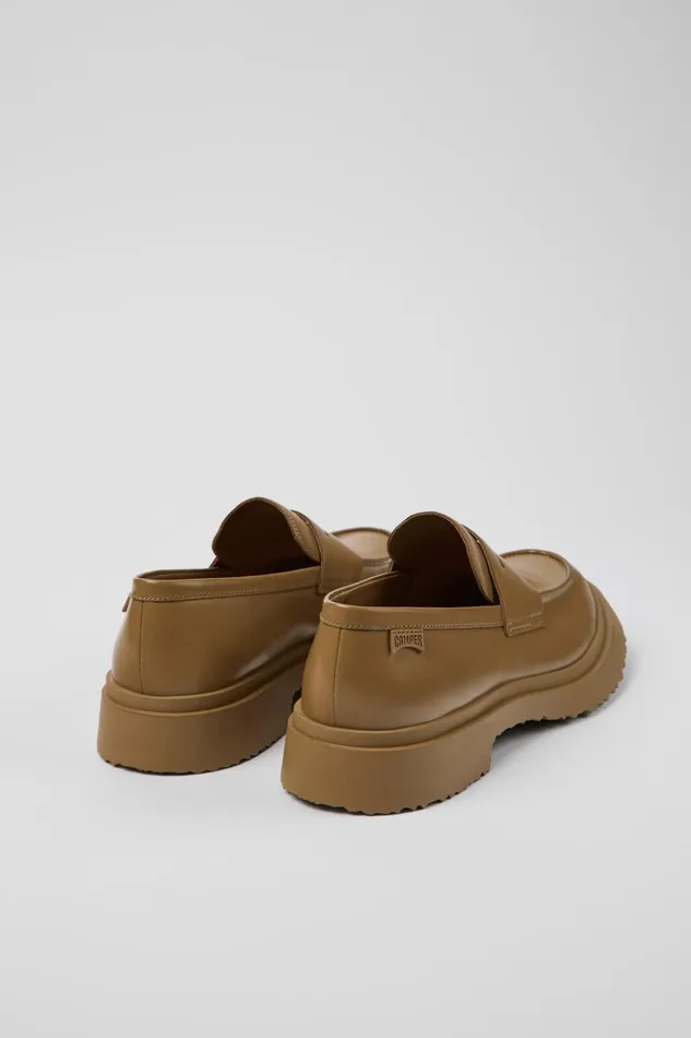 Men Walden Brown Leather Moccasin Camper Formal Shoes Men Walden Brown Leather Moccasin Camper Formal Shoes