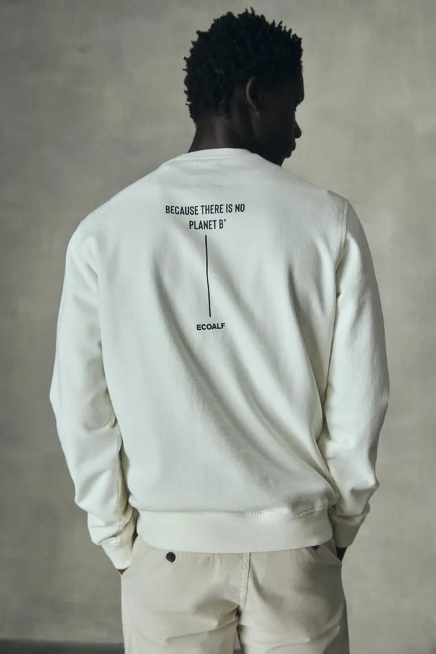 Men White Peter Sweatshirt Ecoalf Sweatshirts