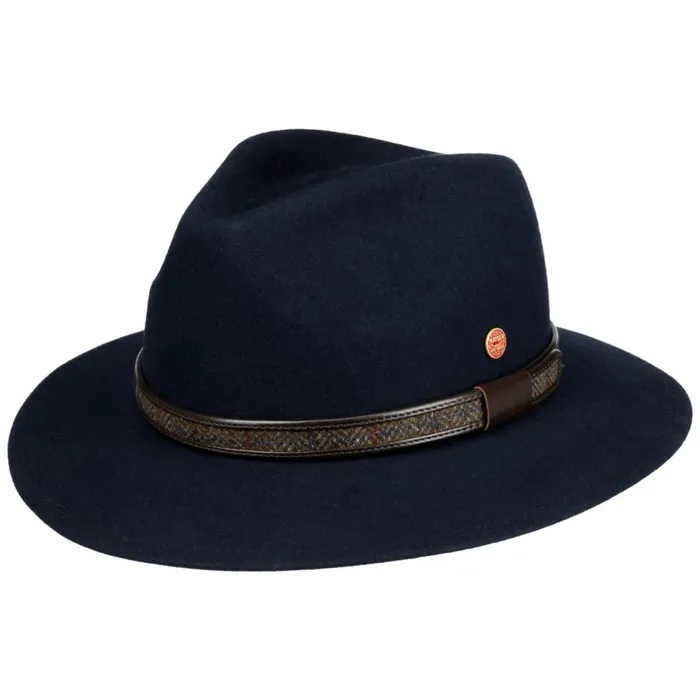 MenWomen Felt Hats Mayser Gedeon Traveller Hair Felt Hat Blue