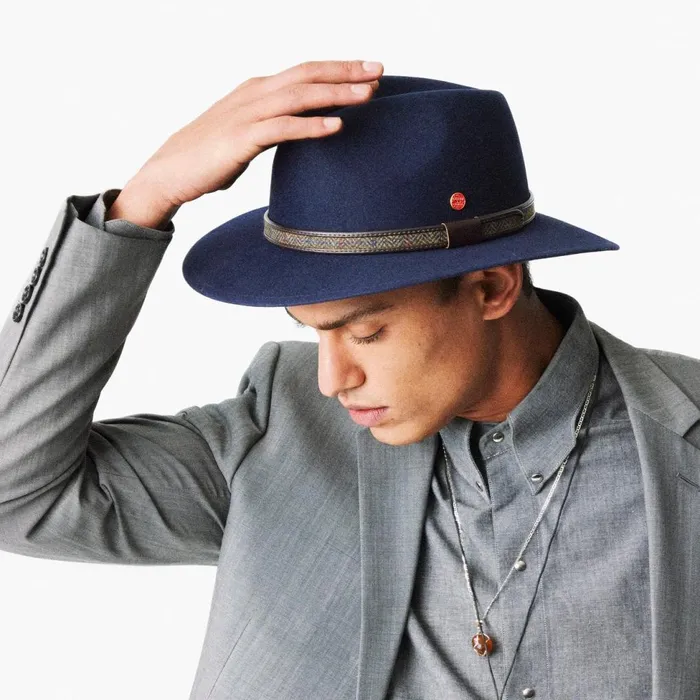MenWomen Felt Hats Mayser Gedeon Traveller Hair Felt Hat Blue MenWomen Felt Hats Mayser Gedeon Traveller Hair Felt Hat Blue