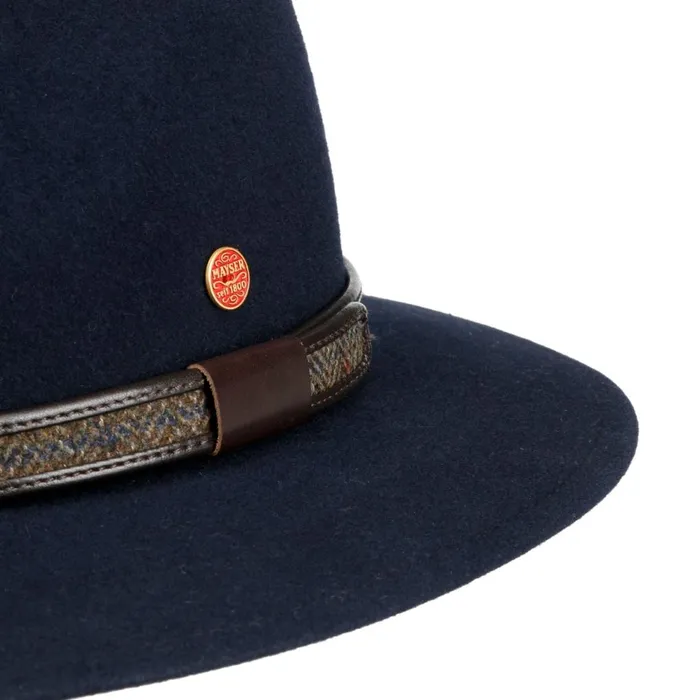 MenWomen Felt Hats Mayser Gedeon Traveller Hair Felt Hat Blue MenWomen Felt Hats Mayser Gedeon Traveller Hair Felt Hat Blue