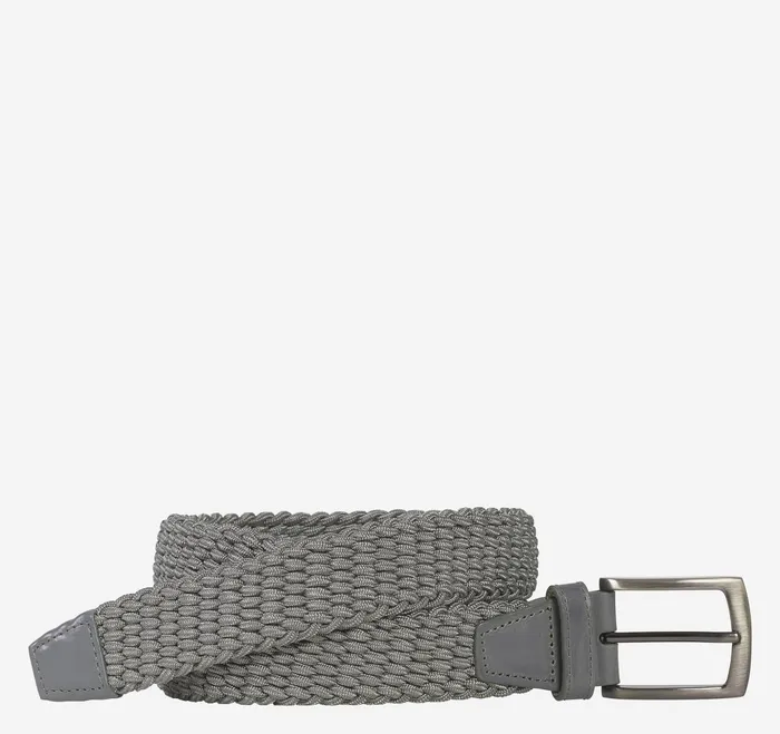 Men Woven StretchKnit Belt Gray JohnstonandMurphy Belts