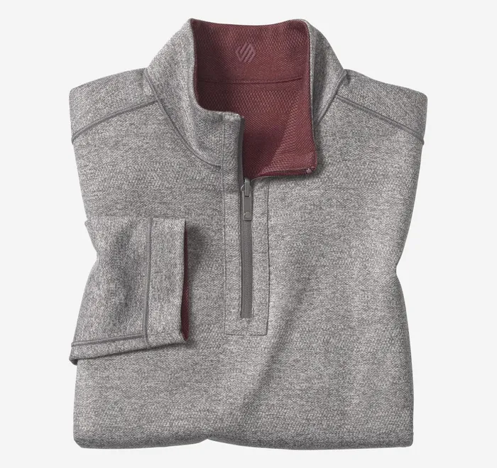 Men Xc4 Performance Reversible QuarterZip Burgundycharcoal JohnstonandMurphy Sweaters and Knits Men Xc4 Performance Reversible QuarterZip Burgundycharcoal JohnstonandMurphy Sweaters and Knits