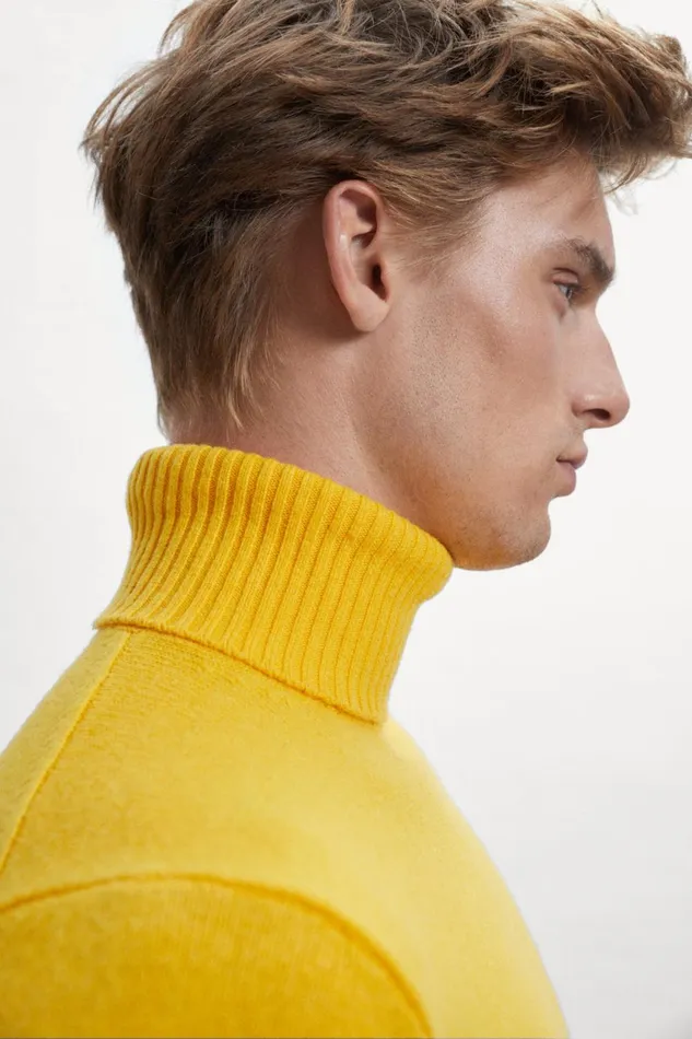 Men Yellow Bruna Knitted Jumper Ecoalf Knitwear
