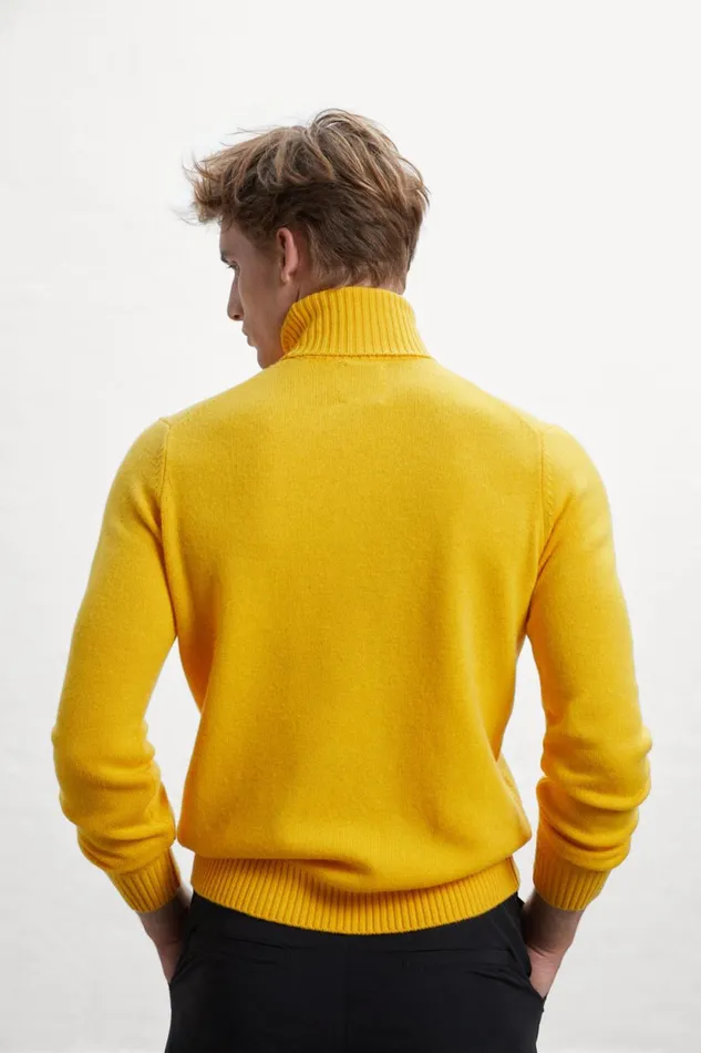 Men Yellow Bruna Knitted Jumper Ecoalf Knitwear
